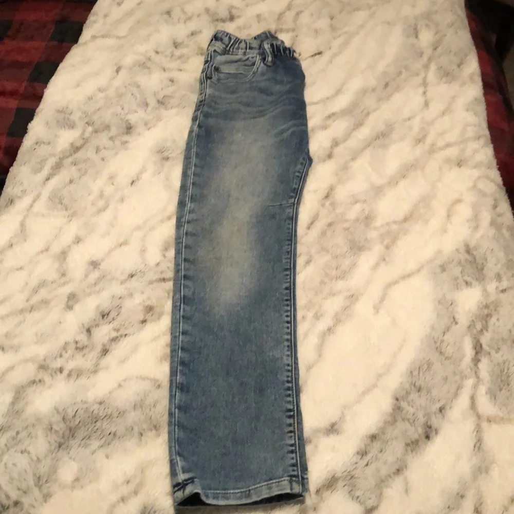 Boys GAP pull-on slim stretch jeans with a jogger feel, light blue, size L